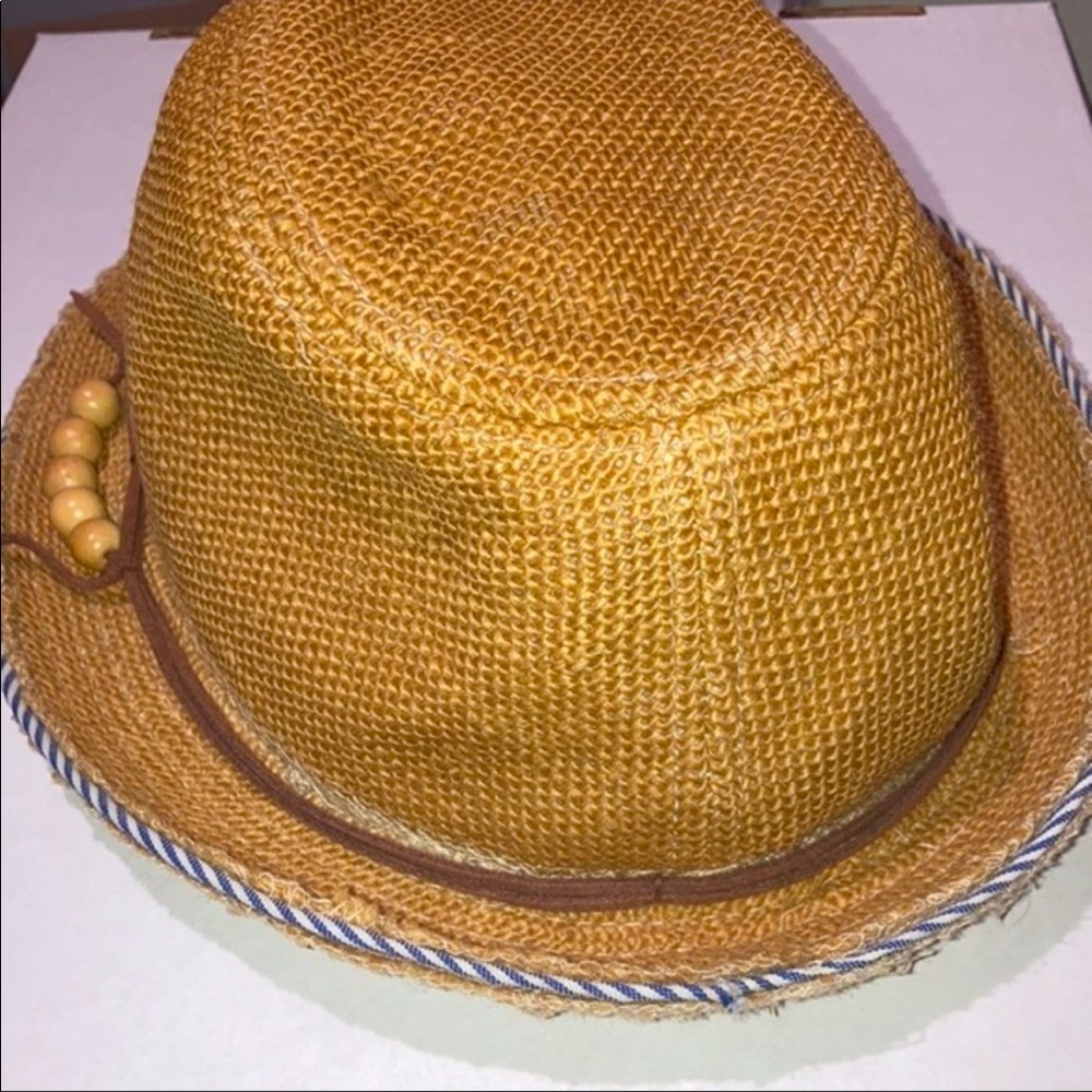 Starring at Stars Fedora Paper Hat w/beads